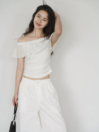 white off-shoulder
