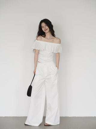 white off-shoulder