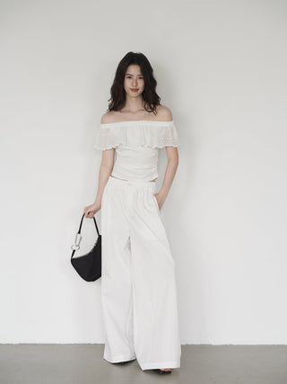 white off-shoulder