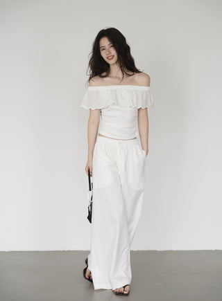 white off-shoulder