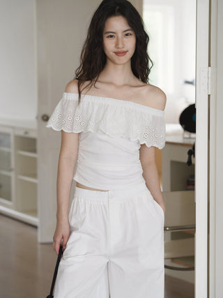 white off-shoulder