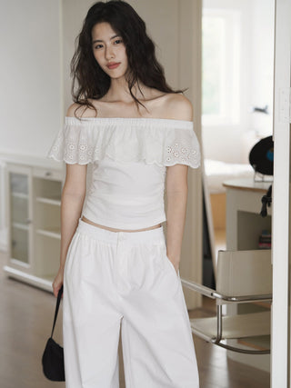 white off-shoulder