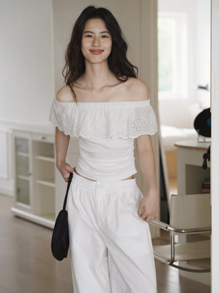 white off-shoulder