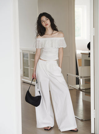 white off-shoulder