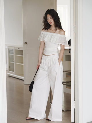 white off-shoulder