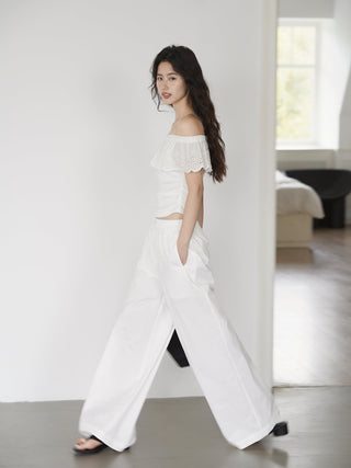 white off-shoulder