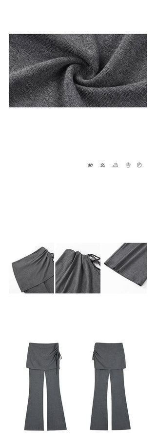 drawstring bell-bottoms