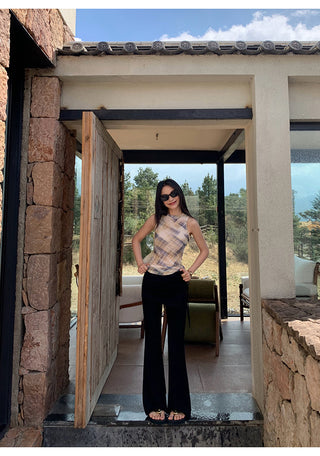 drawstring bell-bottoms