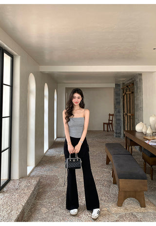 drawstring bell-bottoms