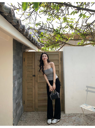 drawstring bell-bottoms