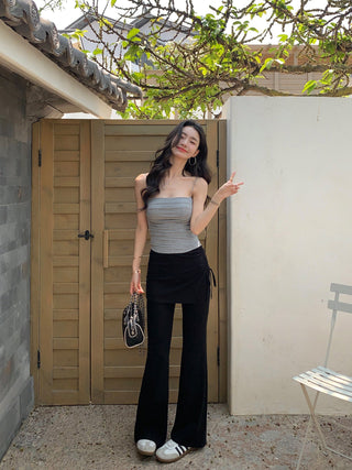 drawstring bell-bottoms