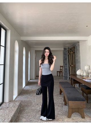 drawstring bell-bottoms