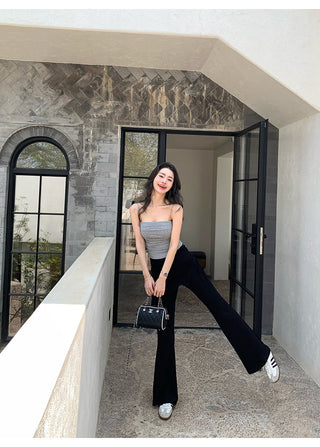 drawstring bell-bottoms