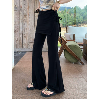 drawstring bell-bottoms