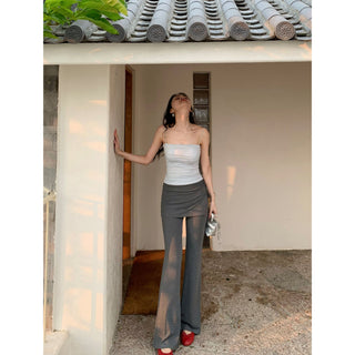 drawstring bell-bottoms