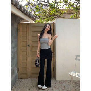drawstring bell-bottoms