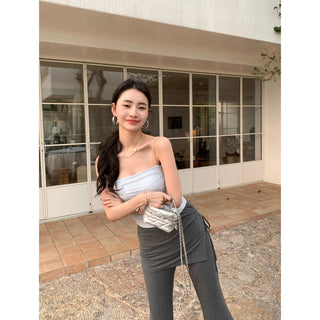 drawstring bell-bottoms