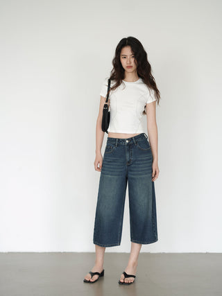 blue cropped pants