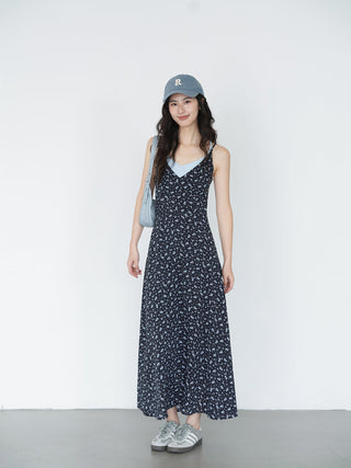 navy floral dress