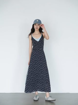 navy floral dress