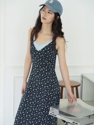 navy floral dress