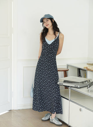 navy floral dress