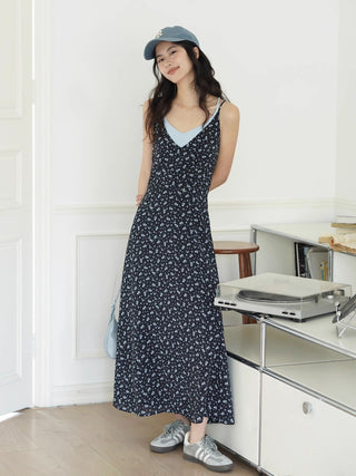 navy floral dress