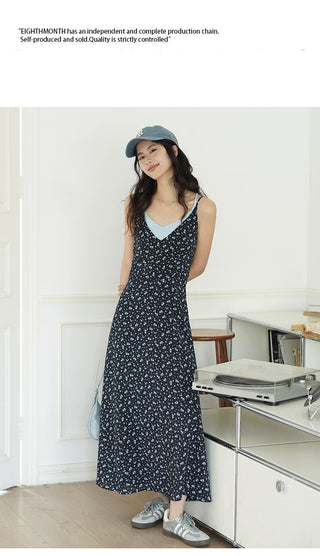 navy floral dress