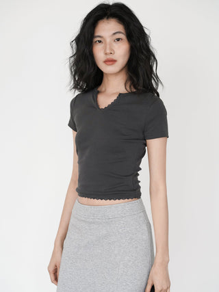 V-neck small top