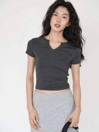 V-neck small top