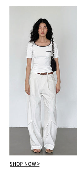 white wide pants