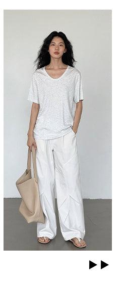 white wide pants