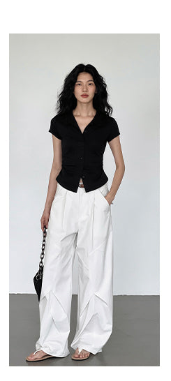 white wide pants
