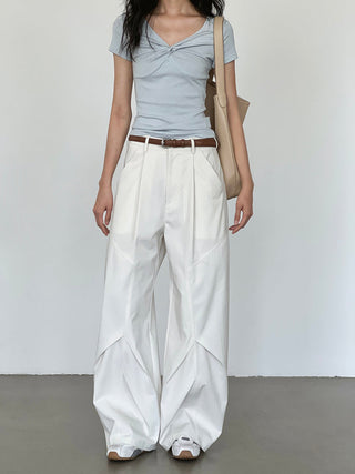 white wide pants