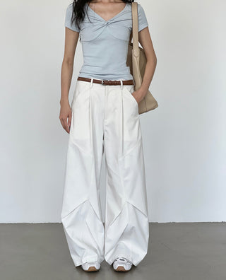 white wide pants