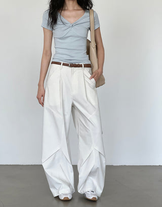 white wide pants