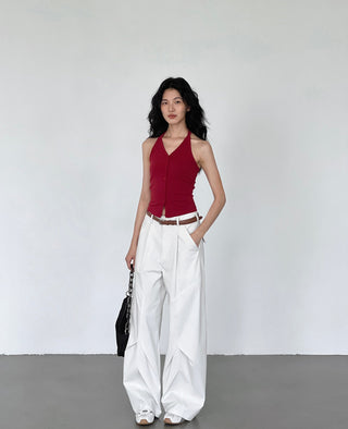 white wide pants