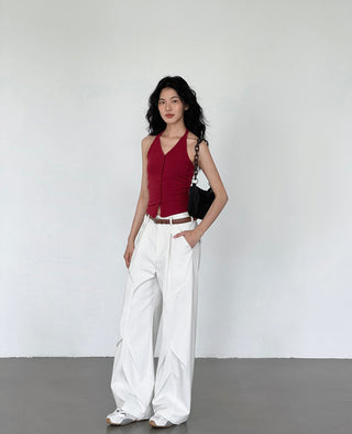 white wide pants