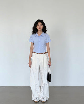 white wide pants
