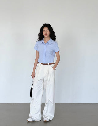 white wide pants