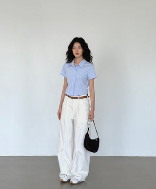 white wide pants