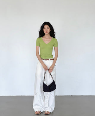 white wide pants