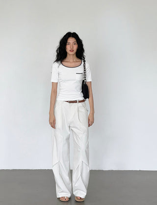 white wide pants