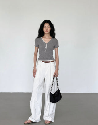 white wide pants
