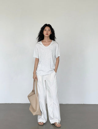 white wide pants