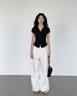 white wide pants