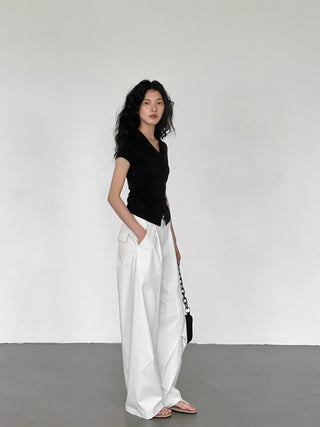 white wide pants