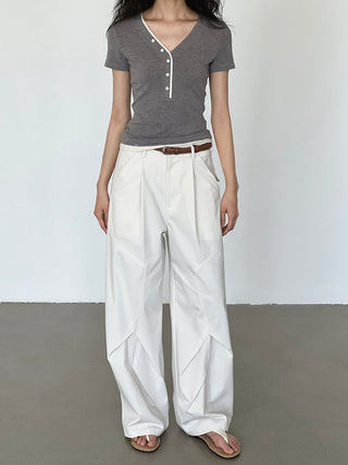 white wide pants