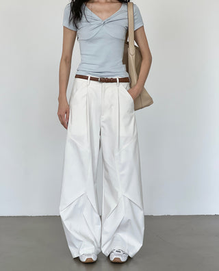 white wide pants