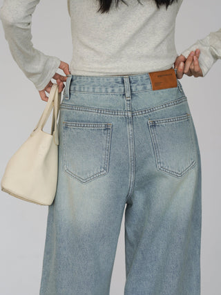 blue straight jeans